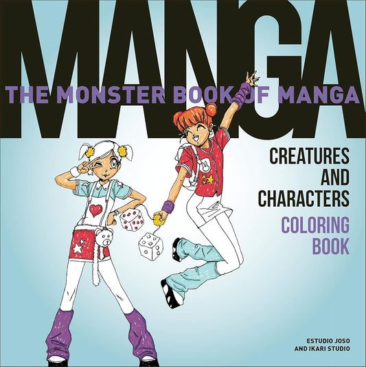 The Monster Book of Manga Creatures and Characters Coloring Book cover image