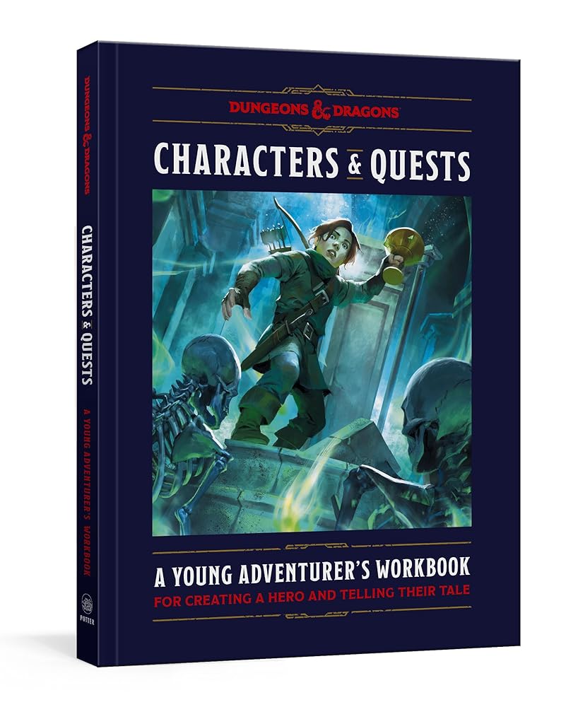 Characters & Quests (Dungeons & Dragons): A Young Adventurer's Workbook for Creating a Hero and Telling Their Tale (Dungeons & Dragons Young Adventurer's Guides) cover image