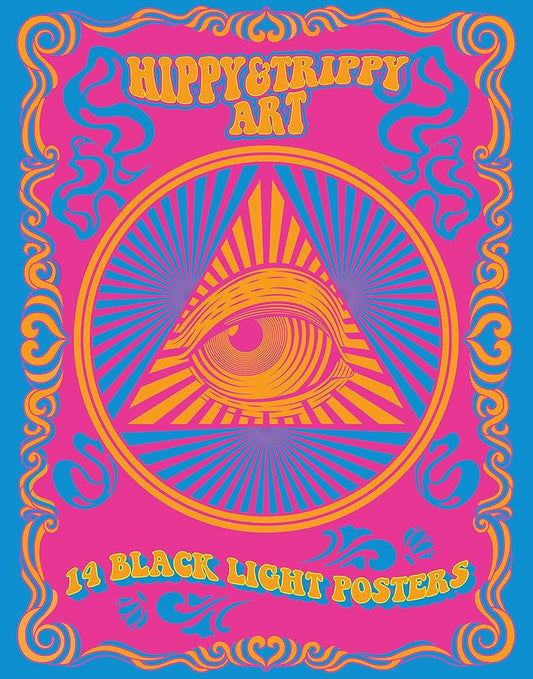 Hippy & Trippy Art: 14 Black Light Posters (Black Light Poster Book) cover image